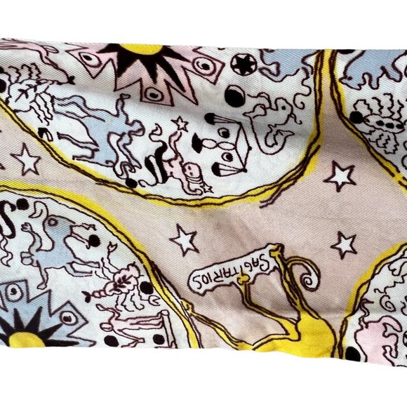 Vintage Zodiac Astrology Novelty Print Scarf - Picture 4 of 7